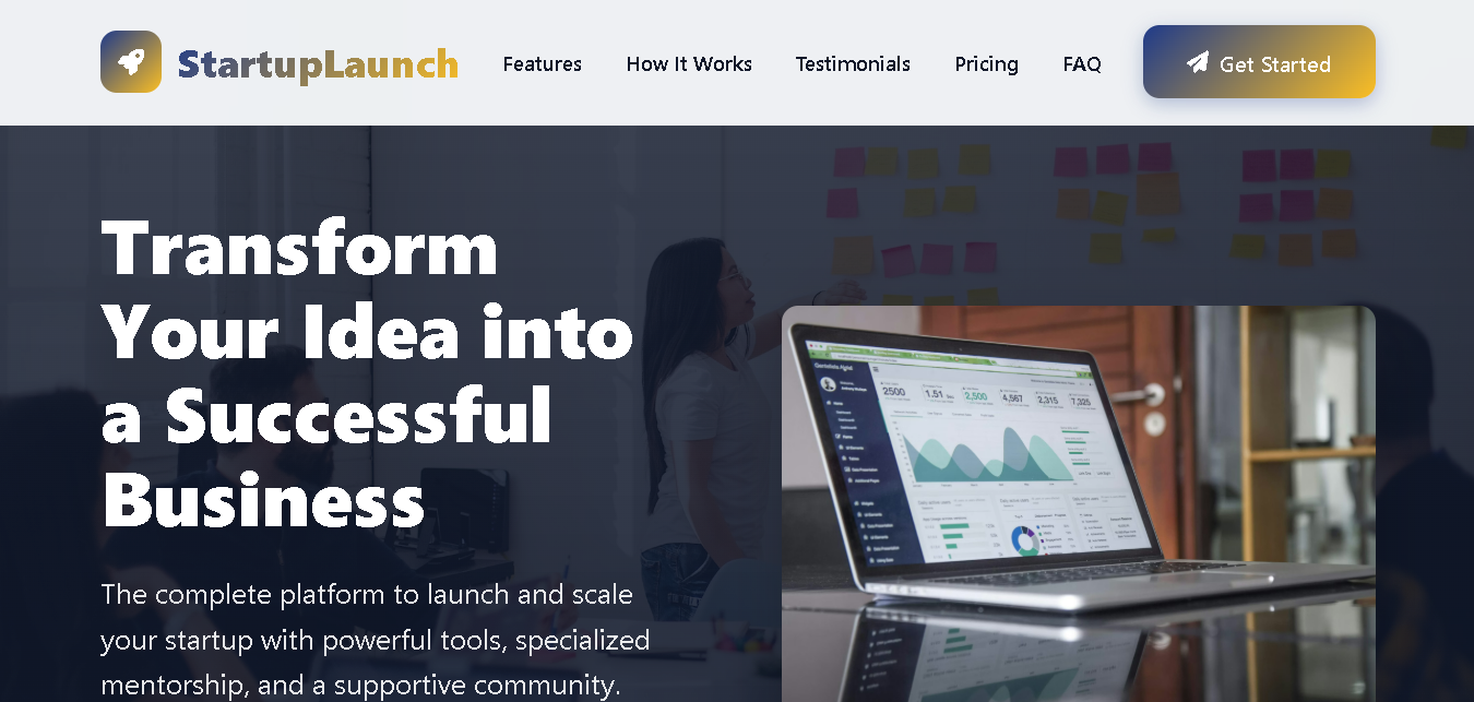 Startup Launch Landing Page